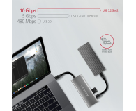 Axagon HMC-5G2, USB 10Gb/s hub, porty 2x USB-A 2x USB-C, HDMI 4k/60 - 1353436 - zdjęcie 7
